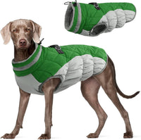 Dog Cold Weather Coats Reflective Dog Warm Jacket with Harness – Essentials for Dogs - Green / L(chest:24in)