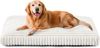 FURTIME Dog Beds Large Sized Dog, Washable Dog Bed for Crate - Cream / L(35"x23"x4")