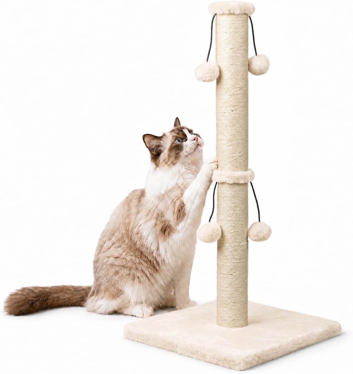 Dimaka 29in Cat Scratching Post - Beige / 34 inches for Large Cats
