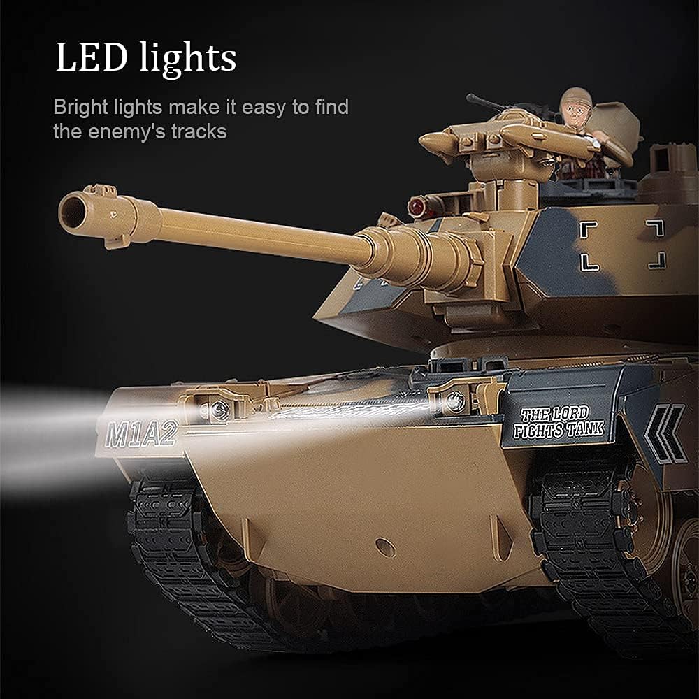 fisca 1/18 scale remote control M1A2 Abrams RC tank with rotating turret and rubber tracks - view 3