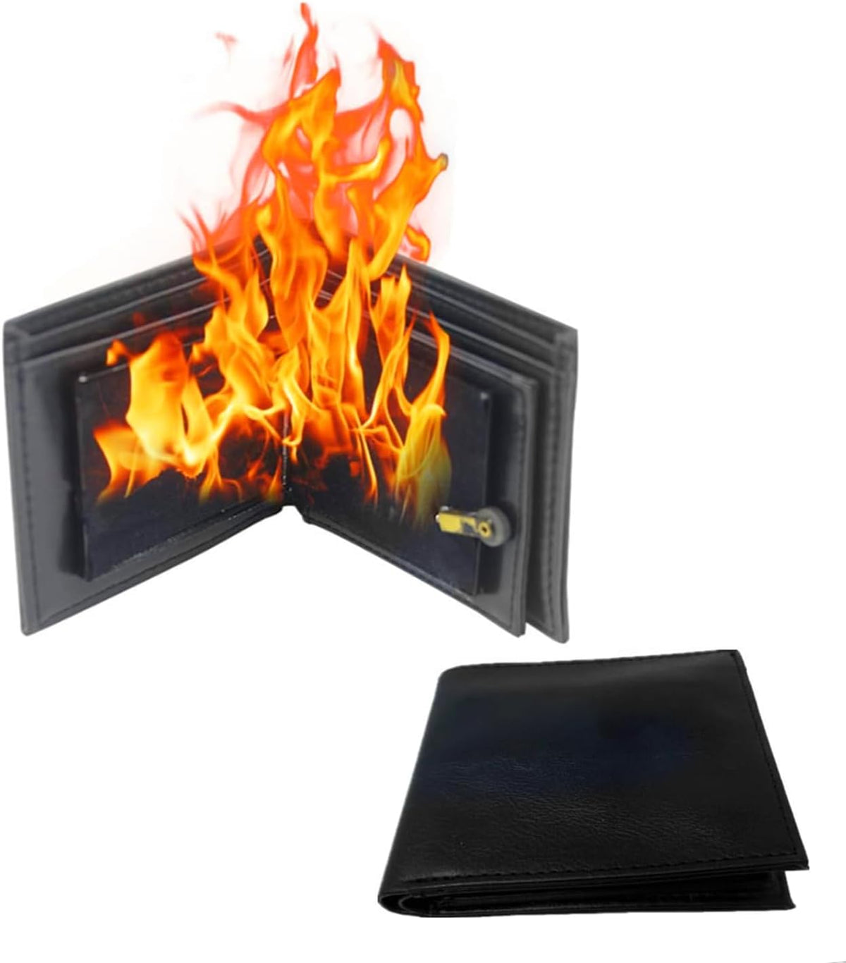 TSY TOOL Magic Trick Fire Flaming Wallet, Leather