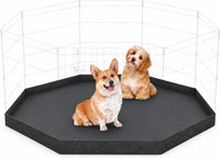 Puppy Pet Playpen 8 Panel 24 Inch Indoor Outdoor Metal Portable - Octagonal Bottom Pad for 24"W 8-Panel Dog Playpen