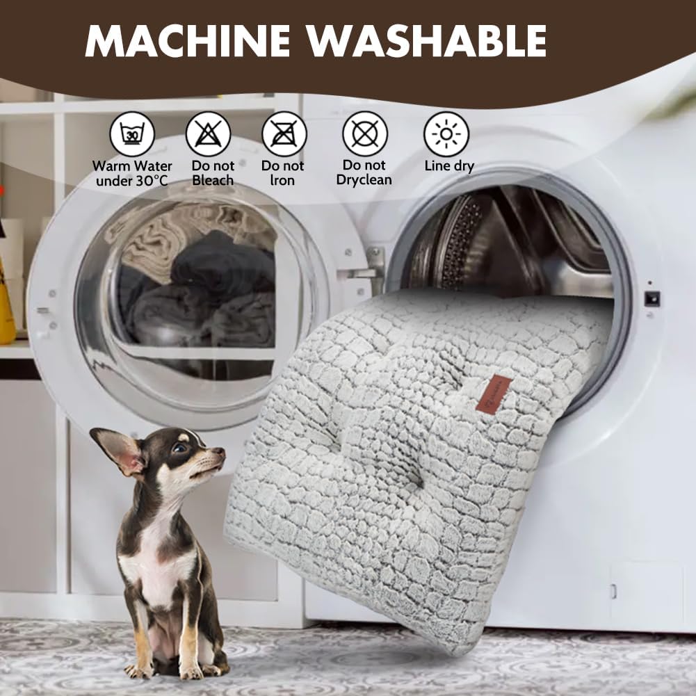 Dog Bed Crate Pad for Small Dogs 24"x18" Coffee – Essentials for Dogs - Large 36"x24" / Coffee - image 3