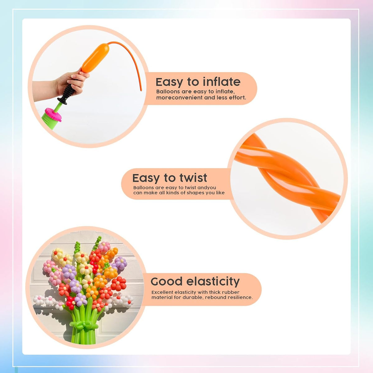 260 Balloons - Clear Long Balloons for Tying Balloon Arch & Balloon Ties – Fun for Kids & Family - Multi - image 4