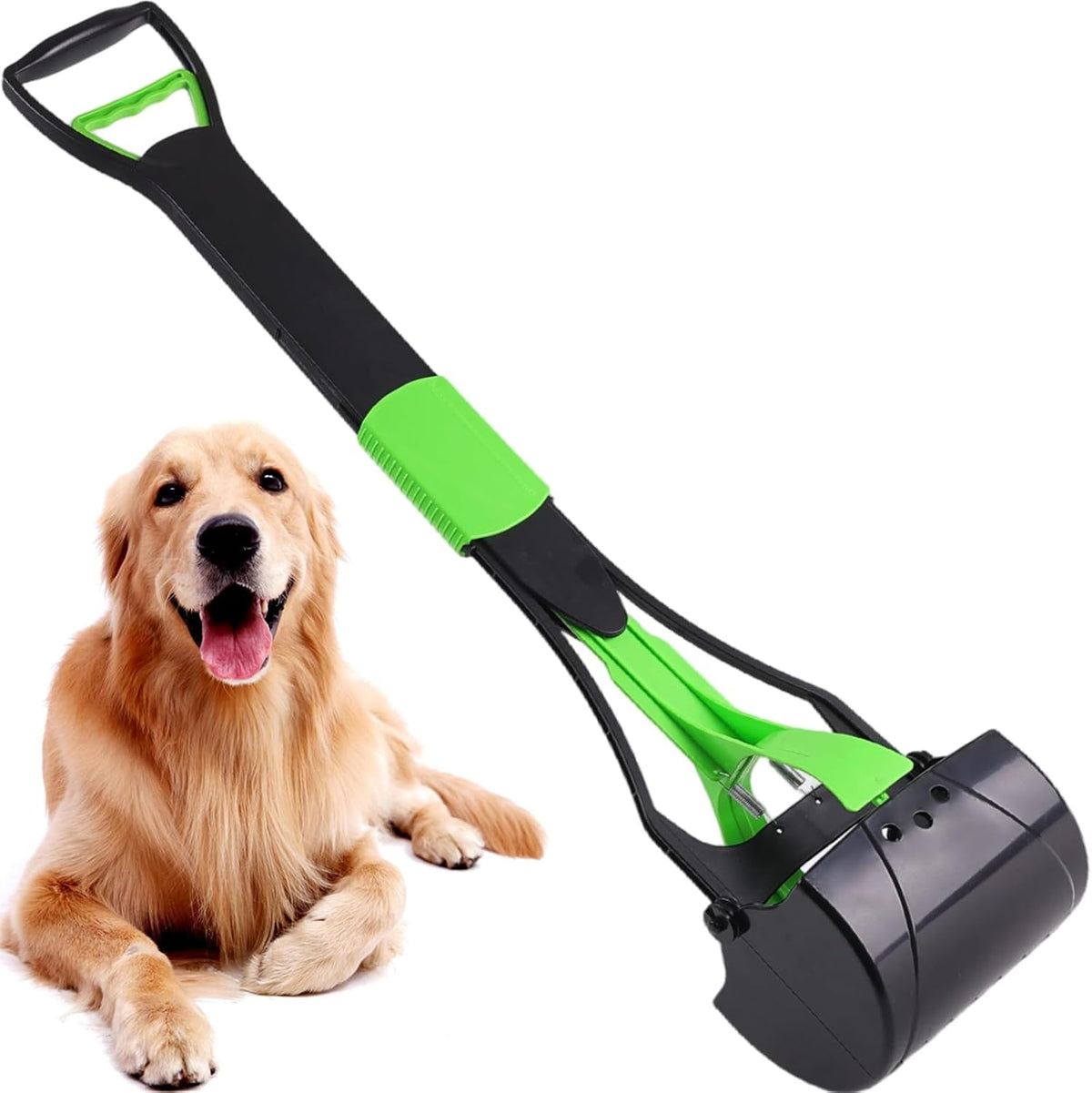 36“ Large Dog Pooper Scooper for Large Dogs Heavy Duty - 36-inch(Green)