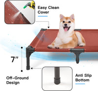 Elevated Dog Bed for Large Dogs 120lb - L (36"L x 30"W x 7"H) / Red - image 3