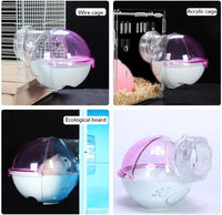 Hamster Bathroom Small Animal Sand Bath Container Removable Iron Wire - Pink - image 4