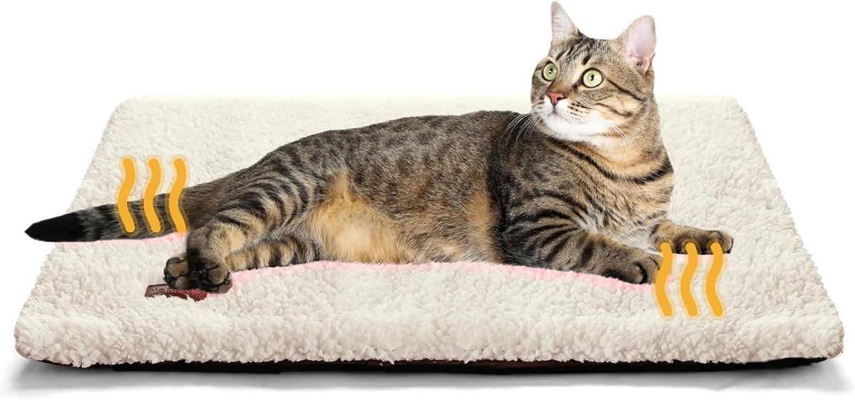 Mora Pets Self Warming Cat Bed Self Heating Cat Dog Mat Pet Pad - 29.1"L x 18.9"W x 1.0"Th / Beige