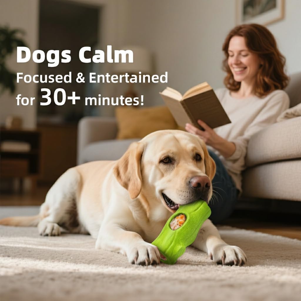 Durable Dog Puzzle Toy for Medium/Large Dogs – Essentials for Dogs - Green / Tree stump 1 Pack - image 3