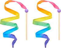 Sarah's Silks Mini Rainbow Streamer, Long Ribbon Wand for Kids - 2