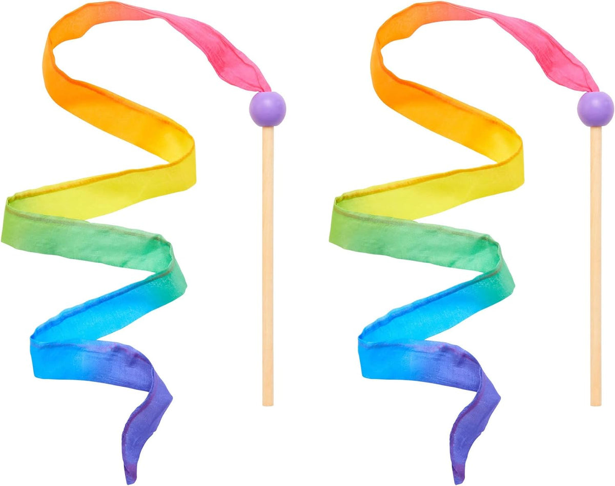 Sarah's Silks Mini Rainbow Streamer, Long Ribbon Wand for Kids - 2