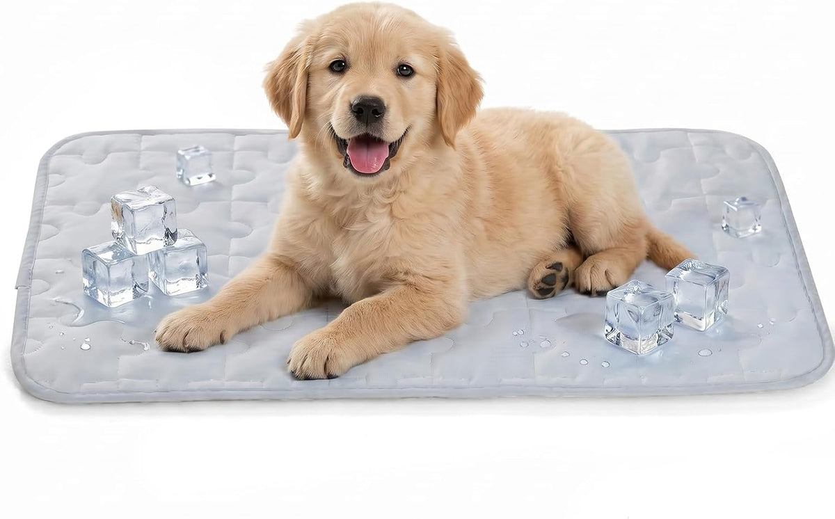 Cooling Dog Mat Large, Breathable 3D Mesh No-Gel Pad - Gray / 29" * 18"