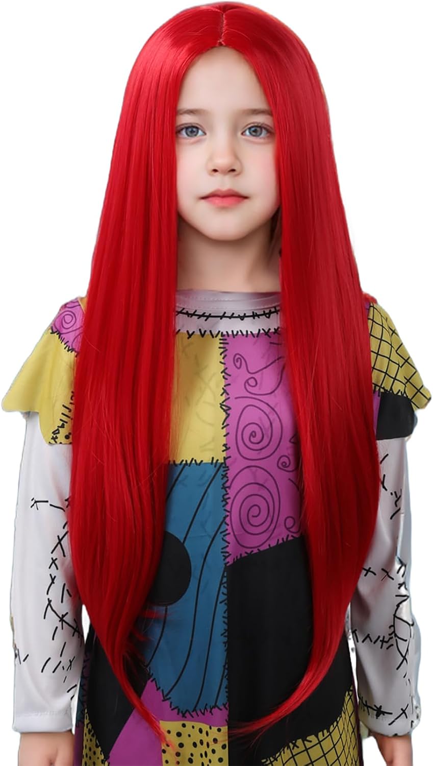 MUPUL kids long black braided wig with bangs for Halloween costumes - view 7