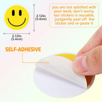 50PCS Smile Face Stickers Cute Water Bottle Stickers for Kids – Fun for Kids & Family - 100pcs Smile Stickers - image 4