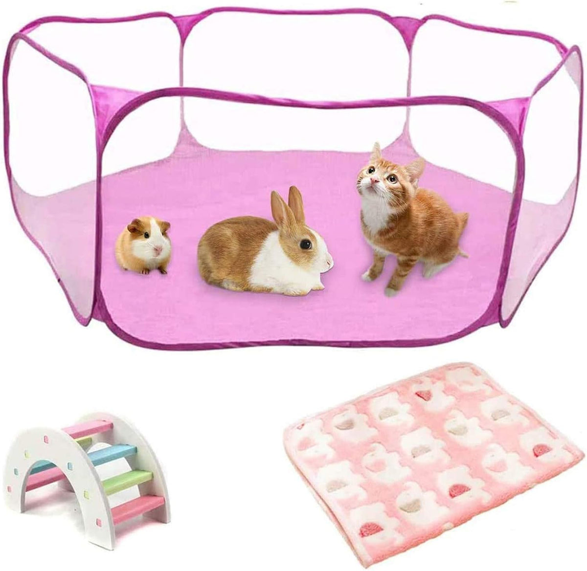 Hamster Foldable Exercise Playpen - Pink
