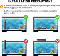 HiTauing Aquarium Heater, 50W/100W/200W/300W/500W Submersible Fish Tank Heater - 300W - image 4