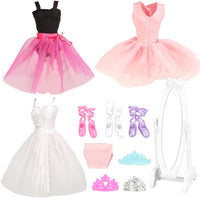 3 Sets Ballerina Doll Clothes Ballet Outfits Skirt for 11.5 inch Girl