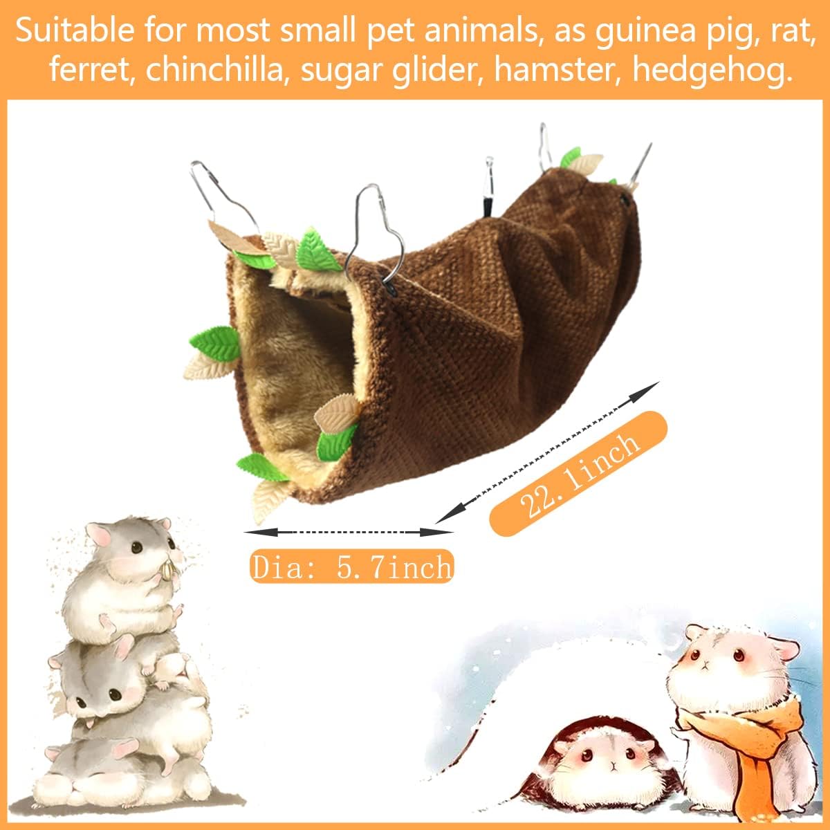 LEFTSTARER Guinea Pig Ferret Rat Hammock Toy Small Animal Cage - 4.Tunnel - image 3