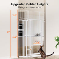 COMOMY 71" Extra Tall Pet Gate - White / 71" Tall x 43" Wide - image 2