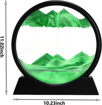 rysnwsu 3D Dynamic Sand Art Liquid Motion - Green / 12'' - image 2