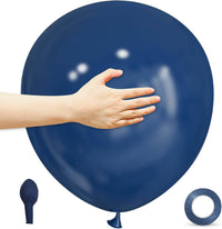 ASIYUHY Red Balloons 18 Inch 12 Pack Large Latex Party Balloons – Fun for Kids & Family - Navy Blue Balloons