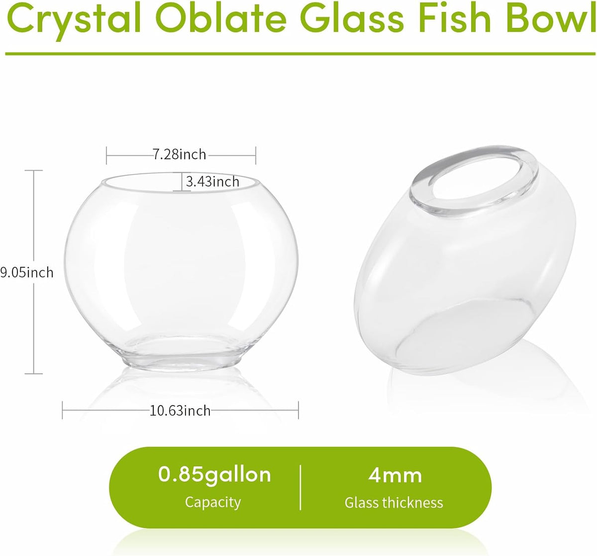 hygger Mini Glass Oblate Fish Bowl Kit - image 4
