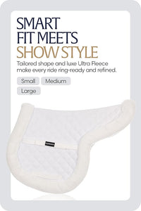 Equinavia Eidsvoll Forward Cut Shaped English Saddle Pad for Show Jumping with Ultra Fleece Trim
