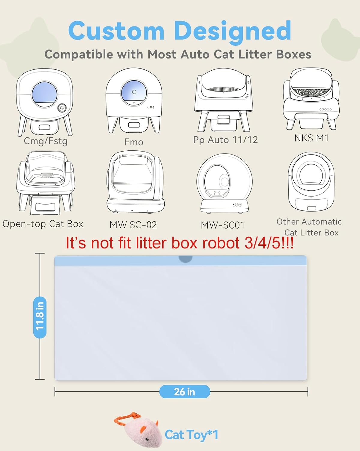 150 Count Cat Litter Box Bags for Automatic Cat Litter Box - 1 Count (Pack of 30) - image 2