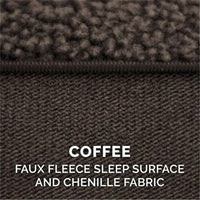 Furhaven Orthopedic Dog Bed for Large Dogs w/ Removable Bolsters & Washable Cover, For Dogs Up to 95 lbs - Plush & Suede Sofa - Espresso, Jumbo/XL