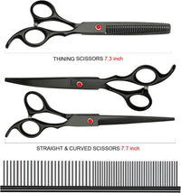 Dog Grooming Scissors Kit - Black / 4 - image 3