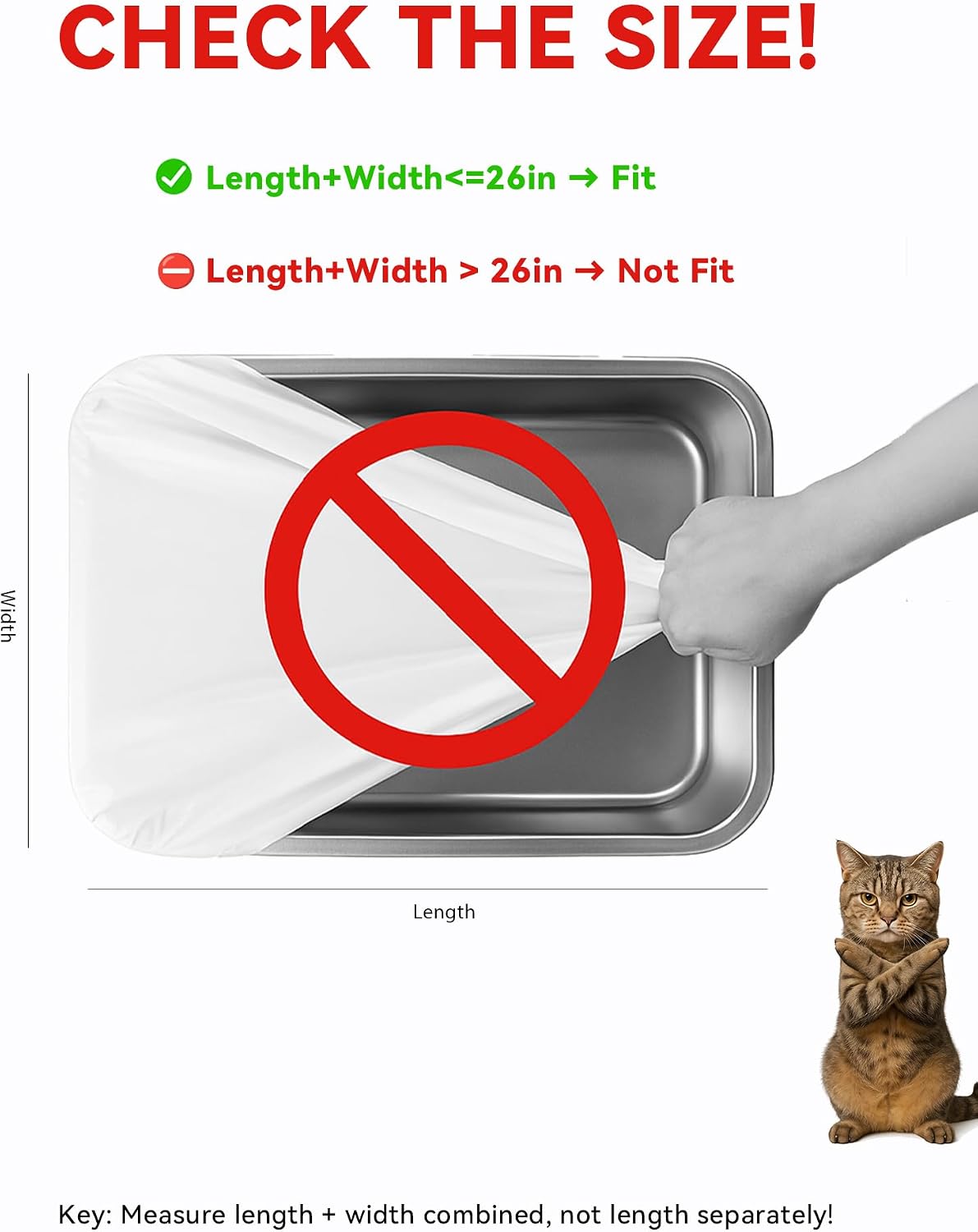 66 Count 26"x11.8" Cat Litter Box Bags Liners for Automatic Cat - Unscented / 150 Count (Pack of 1) - image 4