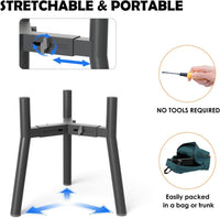 SHAINFUN Adjustable Metal Raised Stand for Large & XL Breeds - Black-MD / Height: 11", Width: 7-10.6" - image 4