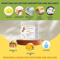 Coat Silk Drying Paste & Poultice for Horses – Natural Relief for Wounds, Scratches, Sores & Sweet Itch – Enriched with Sulfur, Boswellia & Calendula – 10 oz