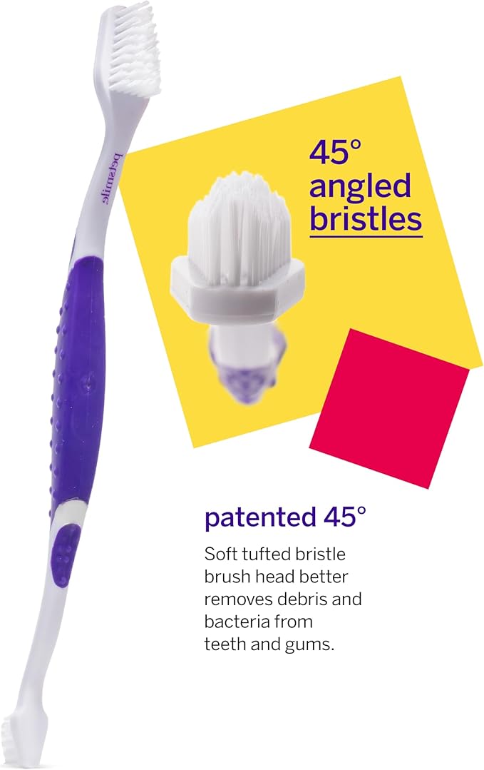 Petsmile Professional Pet Teeth Brushing Kit for Cats & Dogs - Only VOHC Accepted Toothpaste & Patented Toothbrush - Proven to Control Plaque & Tartar Calprox Formula (Say Cheese, 4.2 Oz)