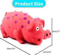 3-Pack Squeaky Pig Dog Toys - Pink, Yellow - image 2