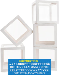 Baby Boxes with 30 PCS Letters - 5 PCS Balloon Box-78 Letter