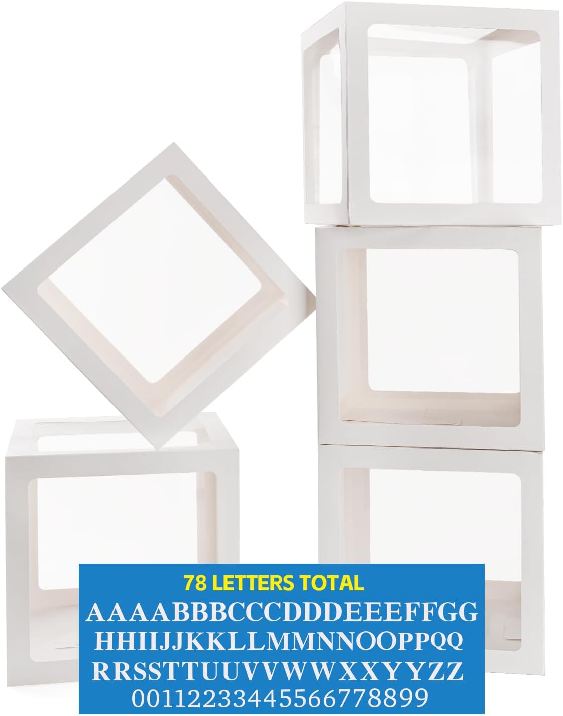 Baby Boxes with 30 PCS Letters - 5 PCS Balloon Box-78 Letter