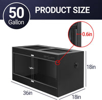 REPTI ZOO 50 Gallon PVC Reptile Enclosure - 36x18x18" - image 2