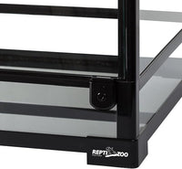 REPTI ZOO Amphibian Habitat Tank 10 Gallon, Full Vision Glass Reptile Terrarium 12" x 12" x 18", Vertical Reptile Tank with Deep Base & Top Screen Ventilation