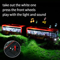 Crelloci City Bus Toy for Kids - Red - image 2
