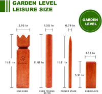 SunNordic rubber wood Kubb yard game set with king, blocks, batons and canvas carry bag - view 7