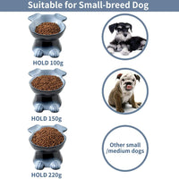 Nihow Elevated Ceramic Dog Bowls: 6.5 Inch Raised Dog Bowl for Food - 8.5 OZ (1 Bowl) / Gray - image 3