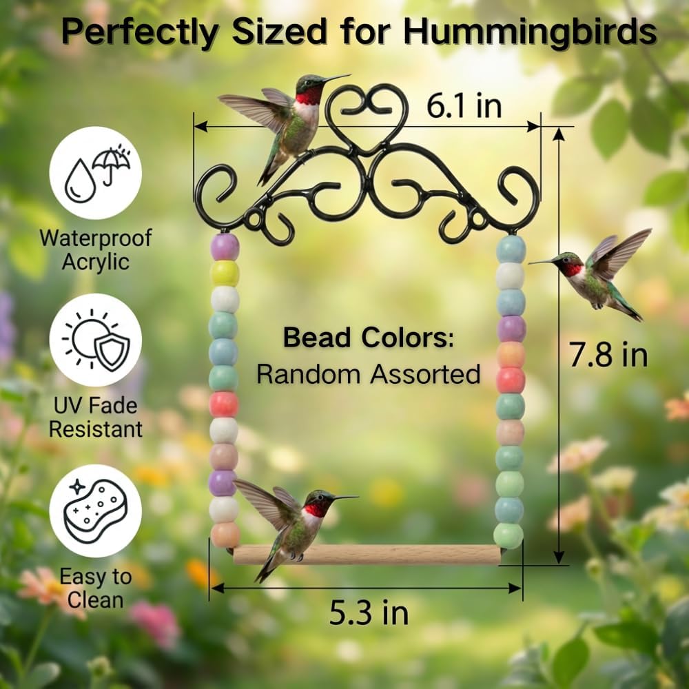 Hummingbird Swing & Perch for Outdoor - 2 PCS - image 2