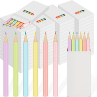 Ctosree mini colored pencils in kraft boxes, 6 natural wood pencils per box - view 6