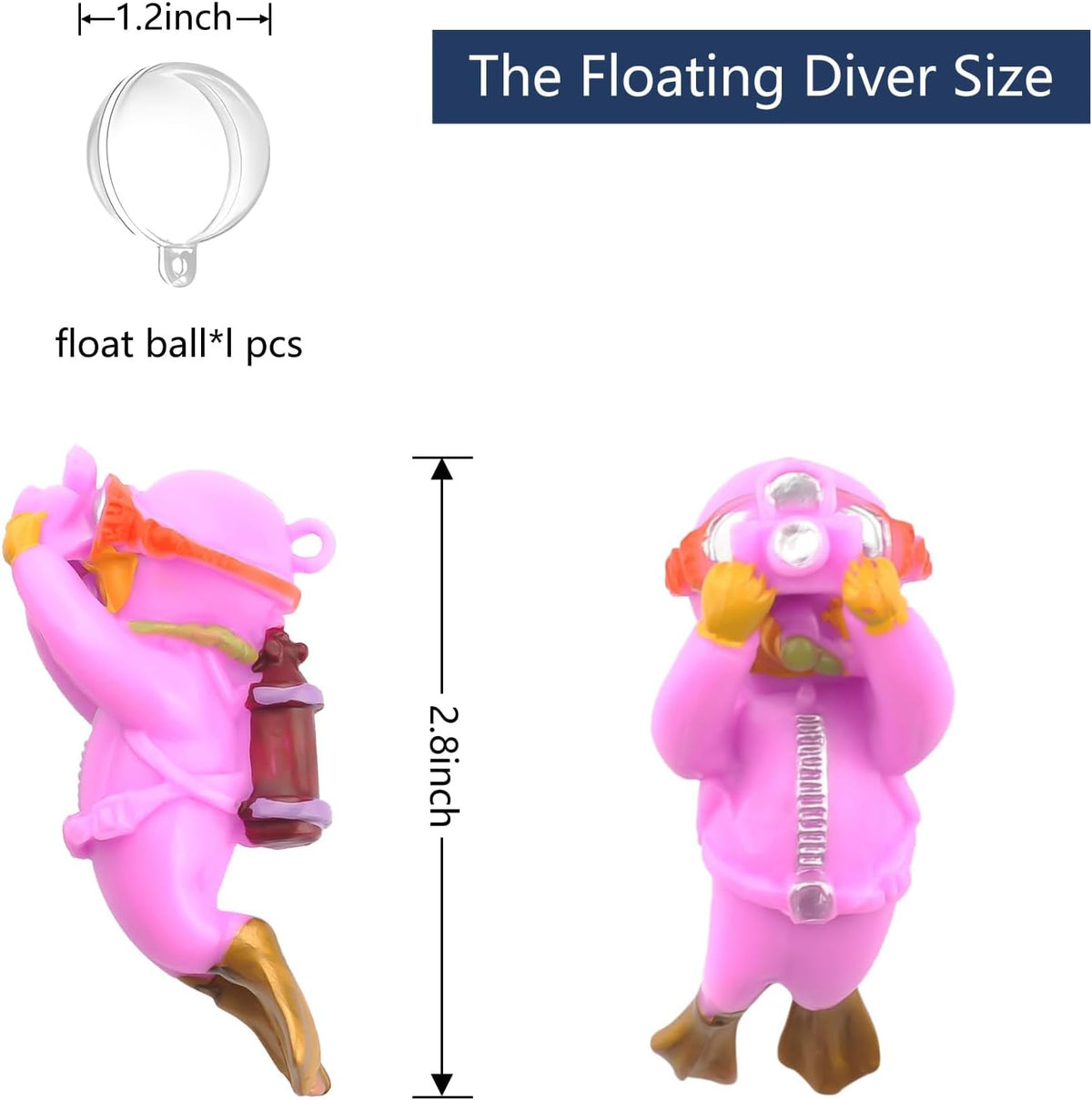 onesimcr Floating Fish Tank Decorations, Aquarium Decorations - Purple - image 3
