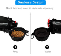 Dog Travel Water Bottle Collapsible Bowls - Black - image 3
