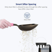 Cat Litter Scoop, Non-Stick Plated Aluminum Alloy Sifter - Large / #10 Pink - image 4