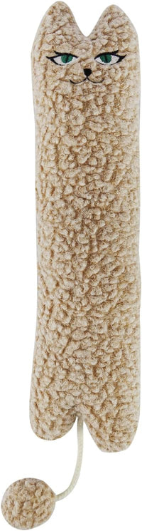 TTcat Catnip Silvervine Matatabi Pillow for Cats & Kittens,Cat Kicker Toy,Large Size Cat Pillow Soothing Plush Cat Toy(Beige).