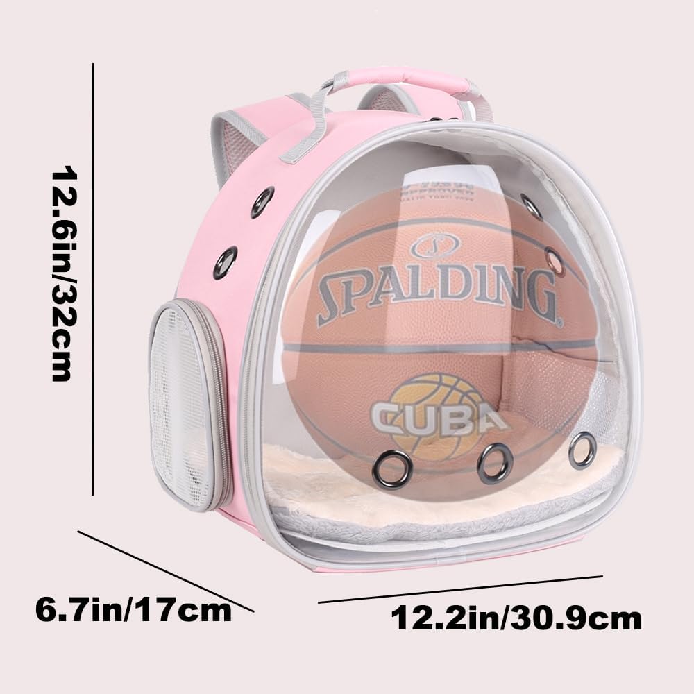 Portable Small Animal Backpack Travel Breathable Pet Carrier Bag - Pink / Backpack - image 2