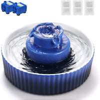 Wonder Creature Ceramic Cat Water Fountain - Royal Blue